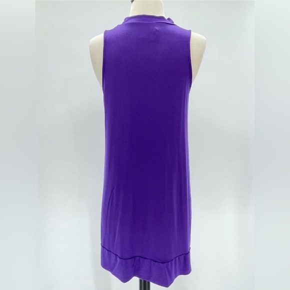 MICHAEL STARS ~ Purple Dress w/Ruffle Detail ~ Stars’ Signature Cotton ~One Size - Picture 4 of 6
